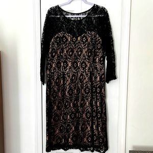 EUC sexy black lace dress